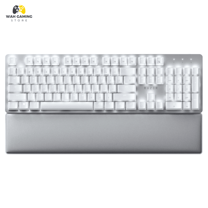 Razer Pro Type Ultra white Keyboard With Razer Yellow switches Used Without Box - Wah Gaming Store