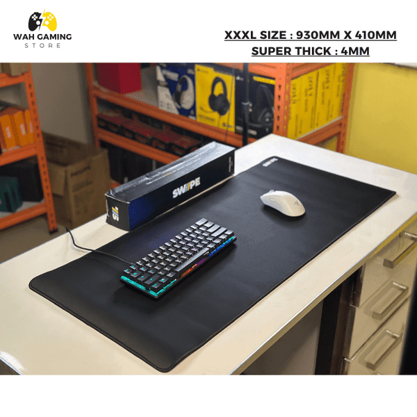 Swipe Original XXL Mousepad - Full Size Table Mat (930mmx410mm) 4mm Thickness Premium Quality - Wah Gaming Store