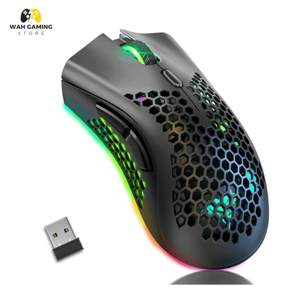 Bengoo KM-1 Wireless Rechargeable Gaming Mouse Honeycomb Design - Wah Gaming Store