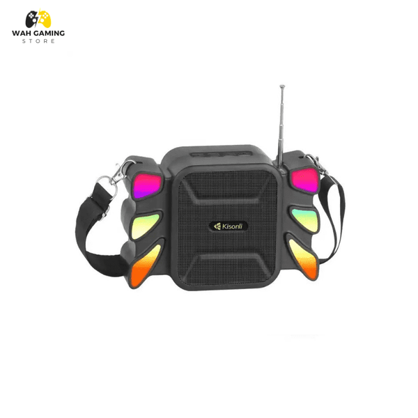 Kisonli S15 Bluetooth Wireless Speaker With LED Lights - Wah Gaming Store