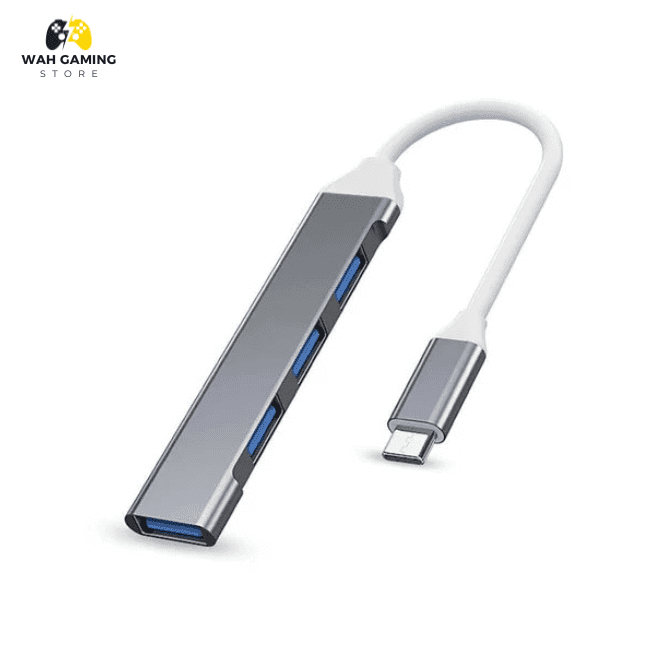 USB C HUB 3.0 Metal Type C 4 Port Multi Splitter Adapter For laptop Phone Tablet & Computer - Wah Gaming Store