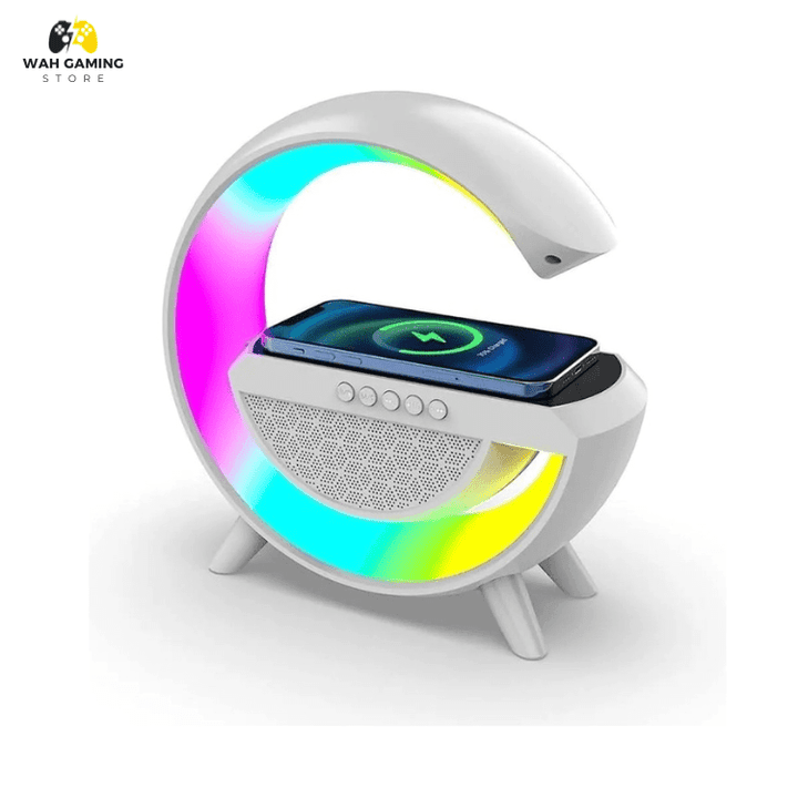 G-shape Multifunctional Lamp & Bluetooth Speaker With Wireless Charging Big Size High Quality - Wah Gaming Store