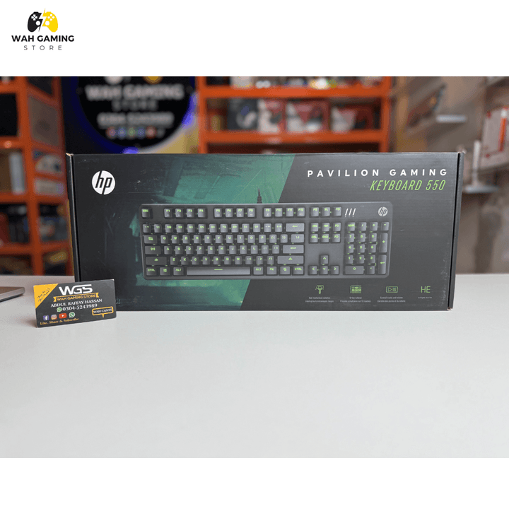 HP Pavilion 550 RGB Monochrome Mechanical Gaming Keyboard Red Switches Box Pack Brand New - Wah Gaming Store