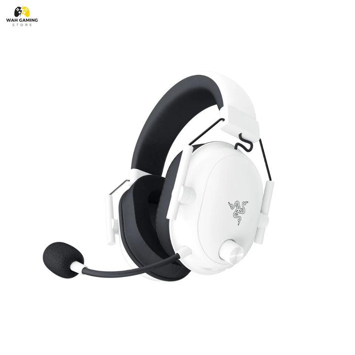 Razer BlackShark V2 X Hyperspeed wireless gaming headset on desk setup