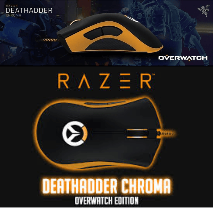 DeathAdder Chroma Overwatch Edition - Chroma Enabled RGB Ergonomic Gaming Mouse - World's Most Precise Sensor - Comfortable Grip - The Esports Gaming Mouse - Brand New Condition OpenBox - Wah Gaming Store