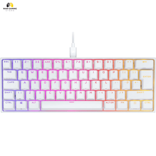 Corsair K65 RGB MINI 60% Mechanical Gaming Keyboard With CHERRY MX SPEED RGB Silver Mechanical Keyswitches Used Best Condition - Wah Gaming Store