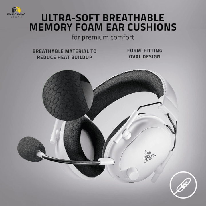 Razer BlackShark V2 Pro 2023 Wireless Gaming Headset With Detachable Noise Cancelling Mic 50mm Drivers Noise-Isolating Ultra-Soft Memory Foam Earcups Used Best Condition - Wah Gaming Store