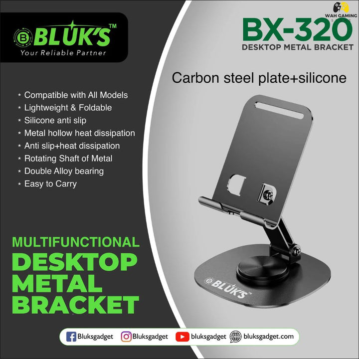 Buy Bluk’s BX-320 Foldable Mobile Stand Pakistan