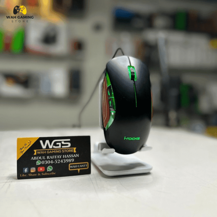 I-ROCKS IM6 WiRED RGB GAMING MOUSE With 1000hz Polling Rate Avago 3050 Sensor - Wah Gaming Store