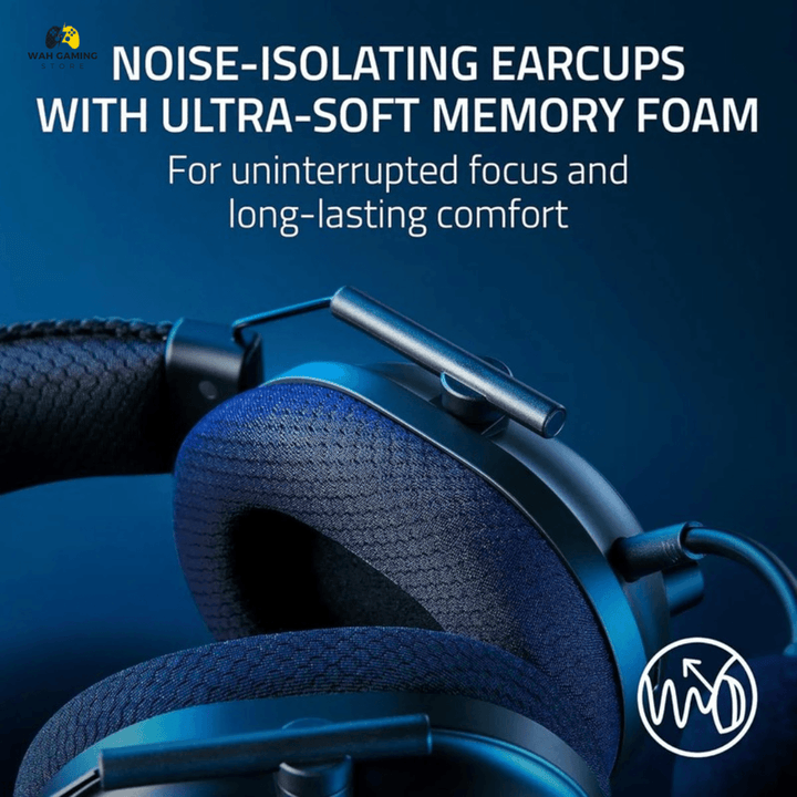 Razer BlackShark V2 Pro 2023 Wireless Gaming Headset With Detachable Noise Cancelling Mic 50mm Drivers Noise-Isolating Ultra-Soft Memory Foam Earcups Used Best Condition - Wah Gaming Store