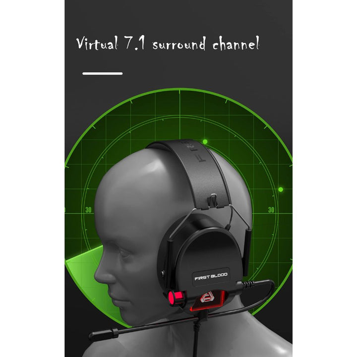 Ajazz FirstBlood H-10 gaming headset with 7.1 surround sound 