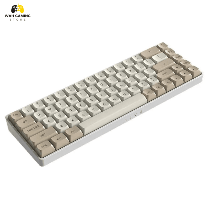 Aigo A68 Tri Mode Wireless Keyboard Non RGB Non Backlight With Yellow Premium Switches Hot Swapable Circuit - Wah Gaming Store