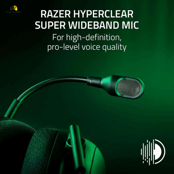 Razer BlackShark V2 Pro 2023 Wireless Gaming Headset With Detachable Noise Cancelling Mic 50mm Drivers Noise-Isolating Ultra-Soft Memory Foam Earcups Used Best Condition - Wah Gaming Store