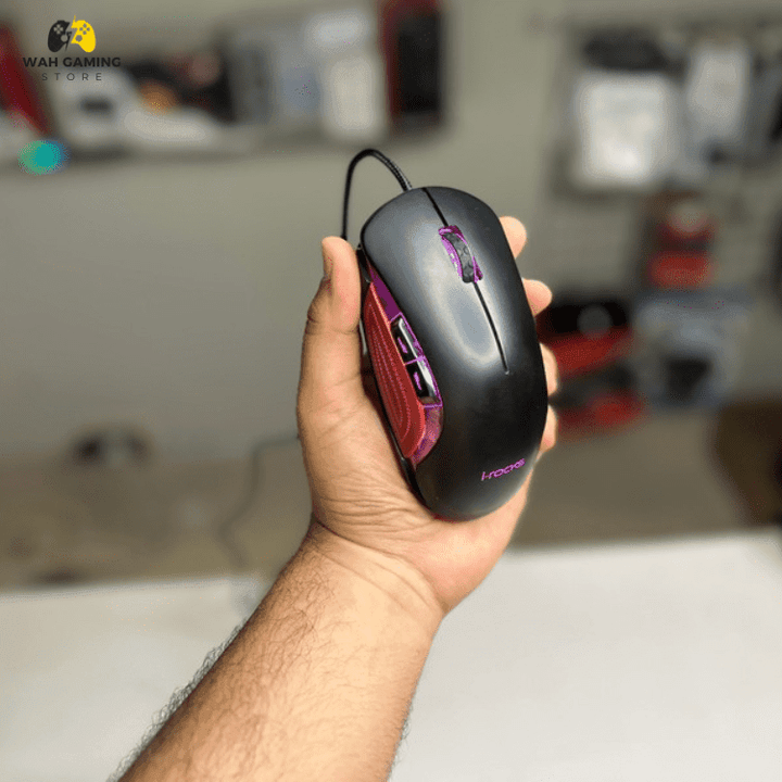 I-ROCKS IM6 WiRED RGB GAMING MOUSE With 1000hz Polling Rate Avago 3050 Sensor - Wah Gaming Store