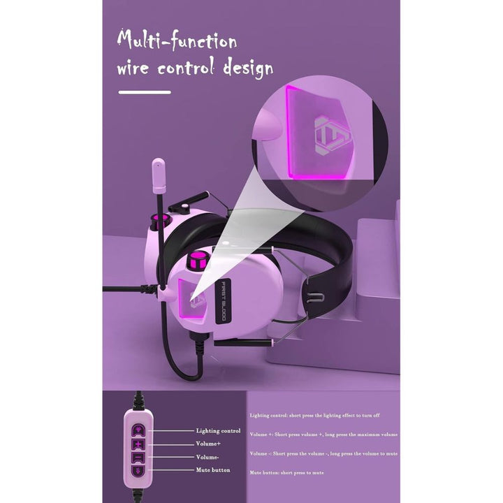 Ajazz FirstBlood H-10 gaming headset with 7.1 surround sound And Noise Cancellation Mic