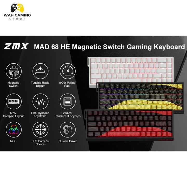Madlions 68HE – 68% Magnetic Switch Gaming Keyboard | 8000Hz Response ...