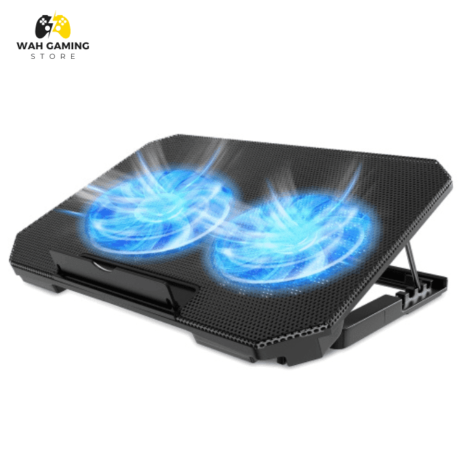Speed X-N99 Doubble Fan Laptop Cooler With Ice Blue Lights . - Wah Gaming Store