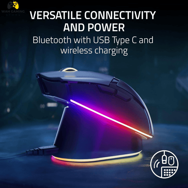 Razer Cobra Pro Wireless Gaming Mouse 10 Customizable Controls Chroma RGB Lighting 30K Optical Sensor Gen 3 Switches 2.4GHz, Bluetooth & USB Type C Used BEst Condition - Wah Gaming Store