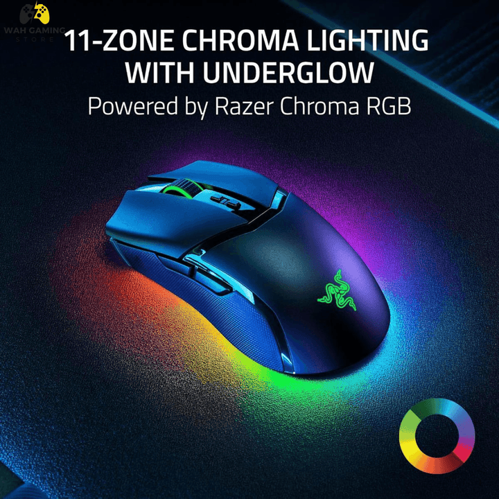 Razer Cobra Pro Wireless Gaming Mouse 10 Customizable Controls Chroma RGB Lighting 30K Optical Sensor Gen 3 Switches 2.4GHz, Bluetooth & USB Type C Used BEst Condition - Wah Gaming Store