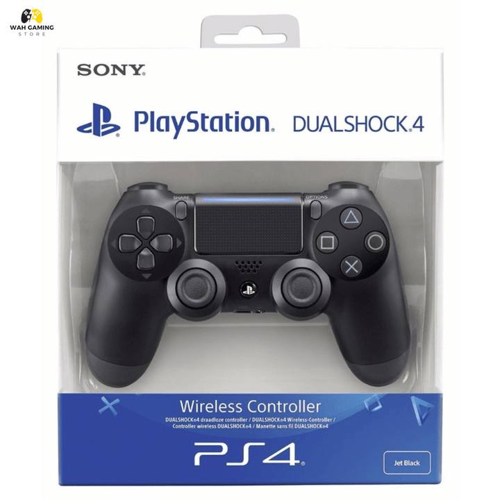 PS4 JET BLACK DualShock 4 Wireless Game Controller Best Quality - Wah Gaming Store