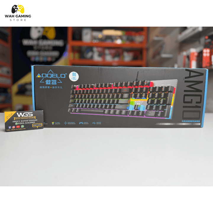 AOQELO AMG10 RGB Gaming Keyboard with Otemo Blue Switches Best Build Quality - Wah Gaming Store