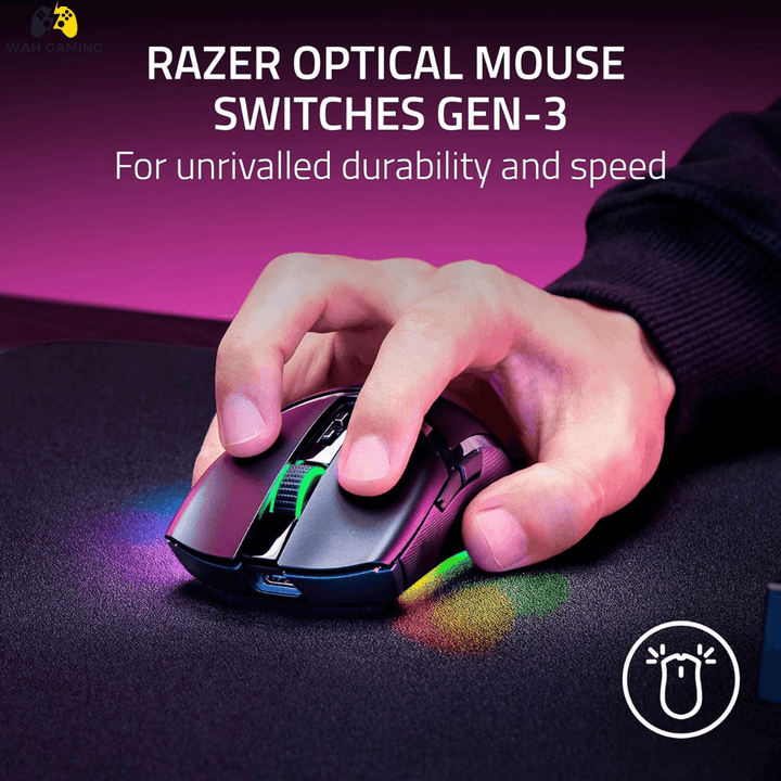 Razer Cobra Pro Wireless Gaming Mouse 10 Customizable Controls Chroma RGB Lighting 30K Optical Sensor Gen 3 Switches 2.4GHz, Bluetooth & USB Type C Used BEst Condition - Wah Gaming Store