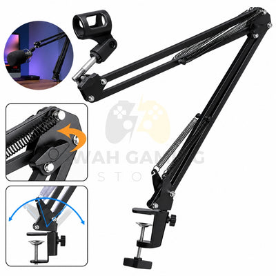 Professional Adjustable Microphone Boom Arm Stand Front View