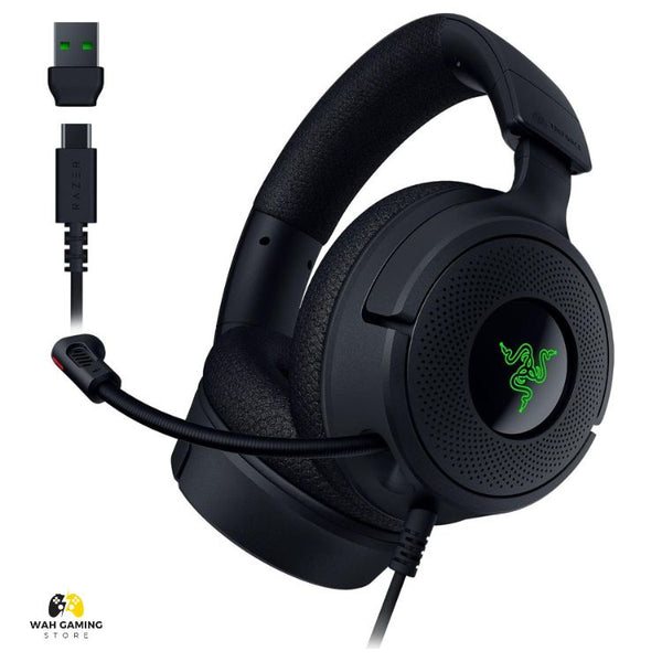 Razer Kraken V4 X Wired Gaming Headset — TriForce 40 mm, 7.1 Surround, Chroma RGB, USB-C/A