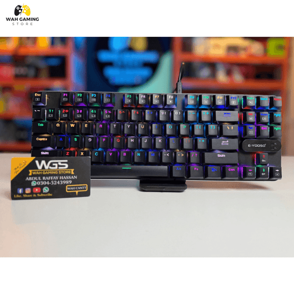 E-YOOOSO Z-66 Gaming Keyboard - Blue Switches Mechanical Keyboard Deatachble Wire - Wah Gaming Store