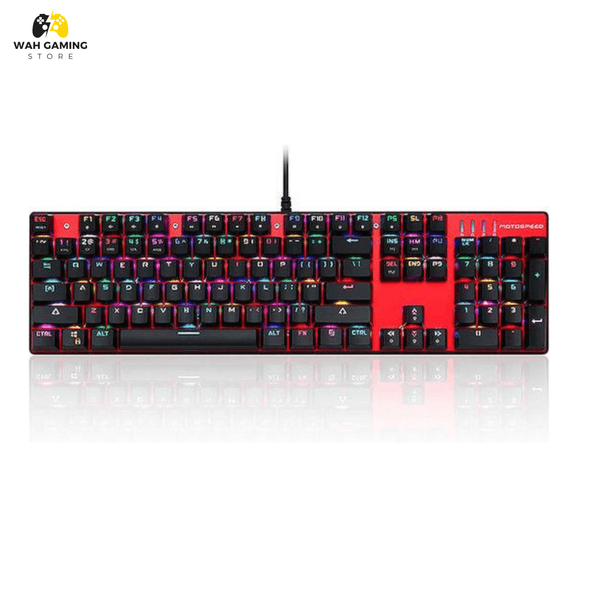 MOTOSPEED CK104 Mechanical Keyboard 104 Key ARGB Gaming Keyboard with Hot Swapable Circuit USB Wired Keyboard for Gaming and Typing Compatible for Mac & PC - Wah Gaming Store