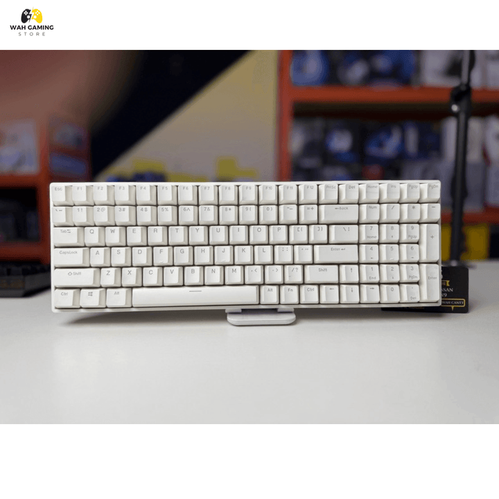Kb 600 Compact Full Size - Hotswapable Rgb Mechanical Keyboard Yellow & Blue Switches - Black/White - Wah Gaming Store
