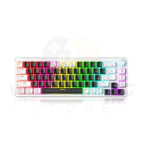 CyberLynx AG68 mechanical gaming keyboard with rainbow backlight and Silver Speed switches