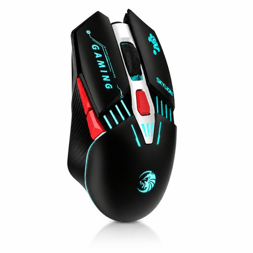SKYLION C9 Wired RGB Gaming Mouse Black Front View at wah gaming store