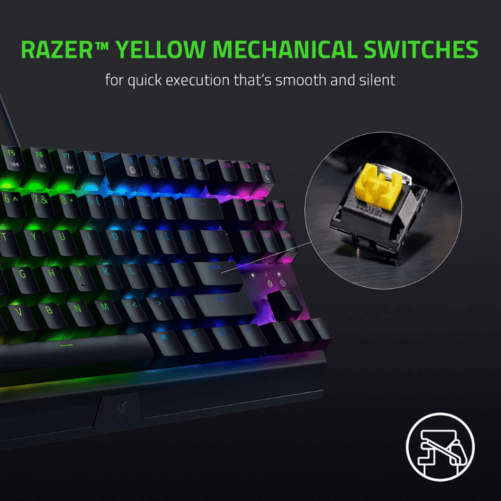 Razer BlackWidow V3 TenKeyLess - Razer Yellow Switches - Without Box - Wah Gaming Store