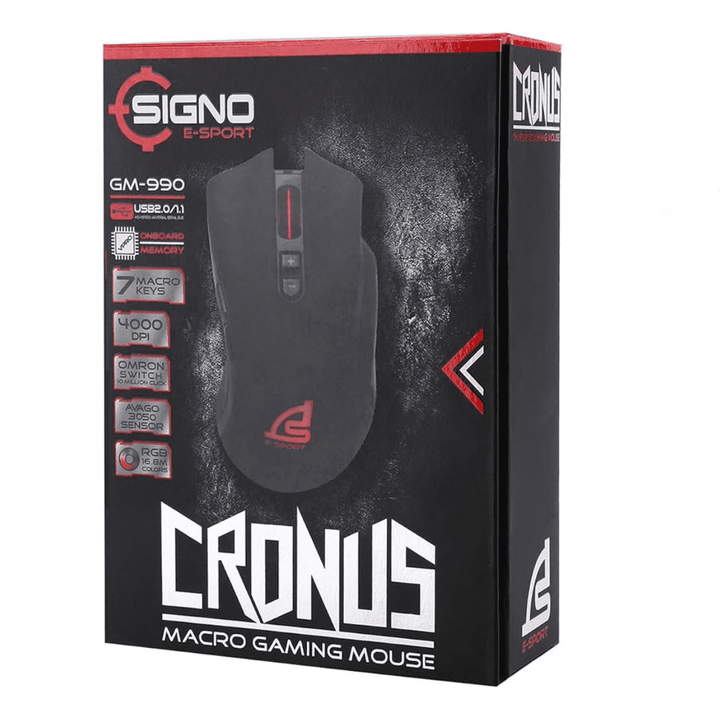 SIGNO E-Sport CRONUS GM990 Macro Gaming Mouse - Wah Gaming Store