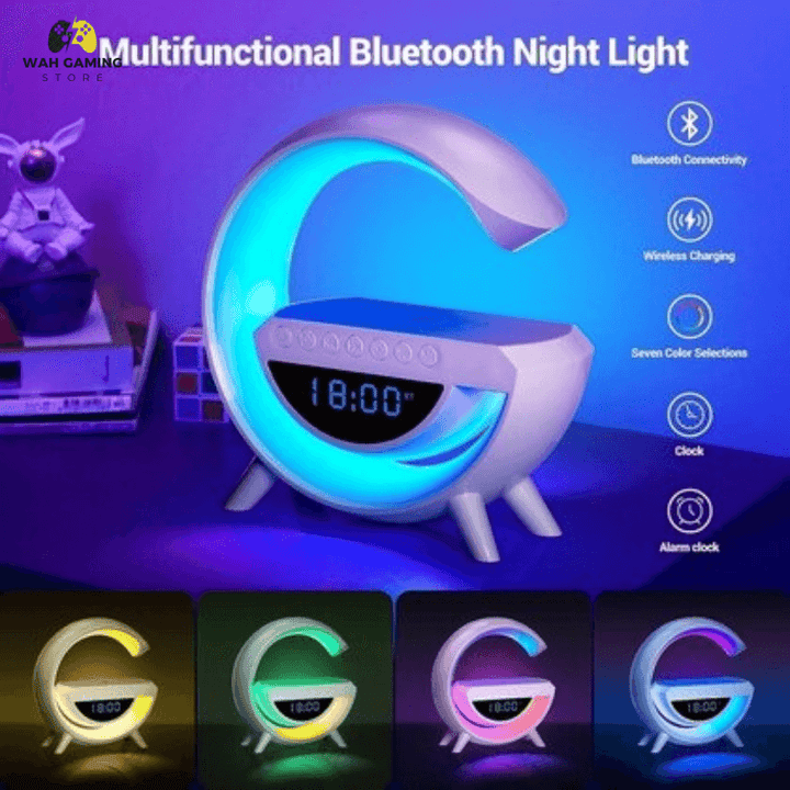G-shape Multifunctional Lamp & Bluetooth Speaker With Wireless Charging Big Size High Quality - Wah Gaming Store