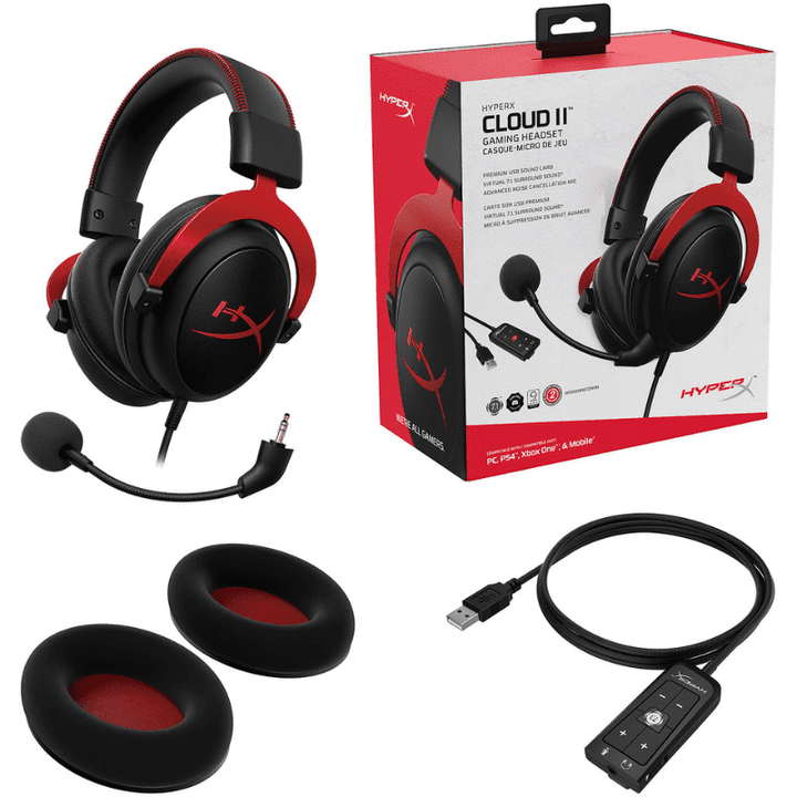 HyperX Cloud II Gaming Headset 7.1 Surround Sound - Brand New Condition - OpenBox - Wah Gaming Store