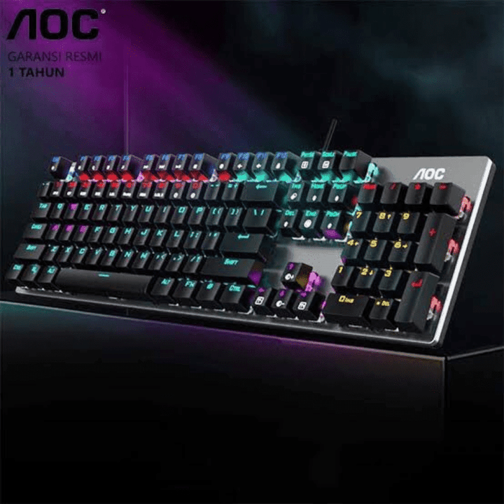 Aoc Gk 410 Mechanical Gaming Keyboard - Black Switches - Wah Gaming Store