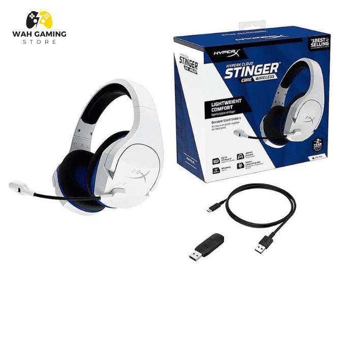 HyperX Cloud Stinger Core Wireless - White Color - Wah Gaming Store