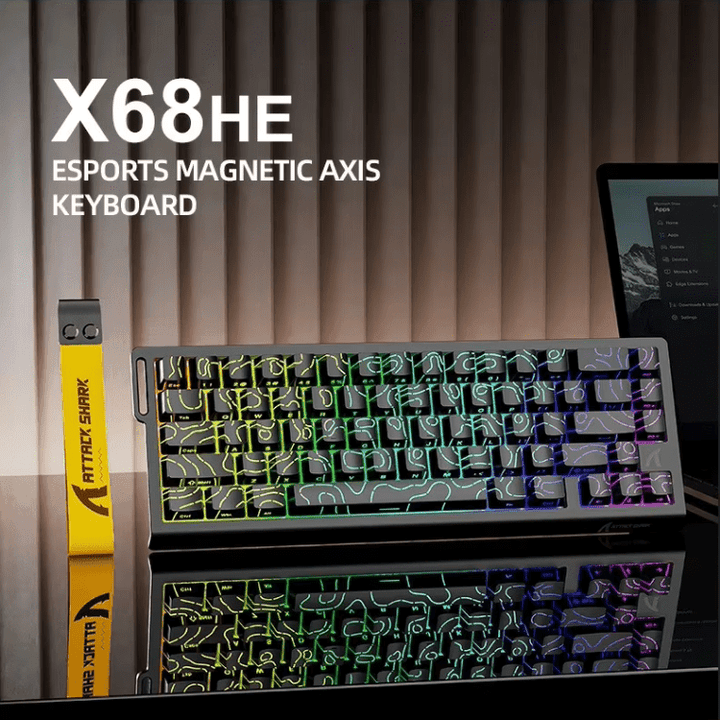 ATTACK SHARK X68 HE Rapid Trigger Keyboard Magnetic Switch - Wah Gaming Store
