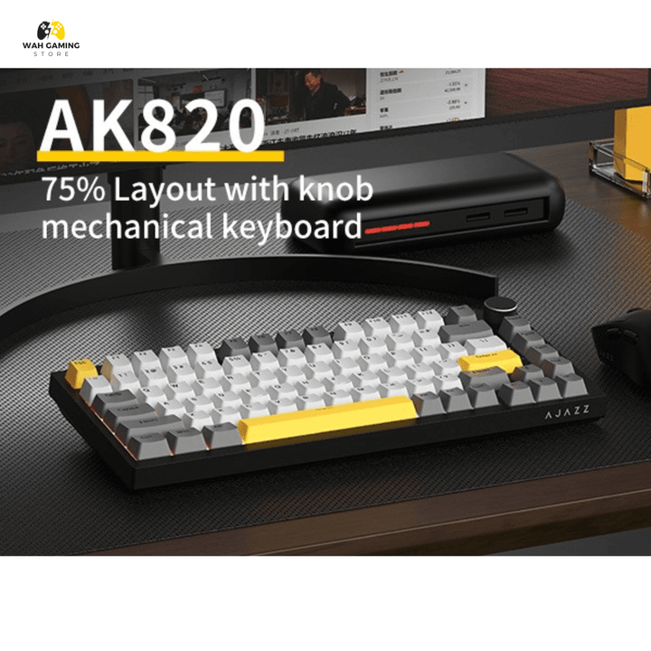 Ajazz AK820 Pro TKL Wireless RGB Mechanical Keyboard Brand New - Wah Gaming Store