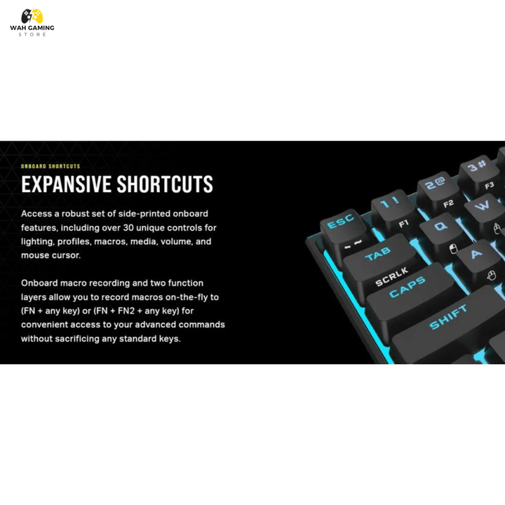 Corsair K65 RGB MINI 60% Mechanical Gaming Keyboard With CHERRY MX SPEED RGB Silver Mechanical Keyswitches Used Best Condition - Wah Gaming Store