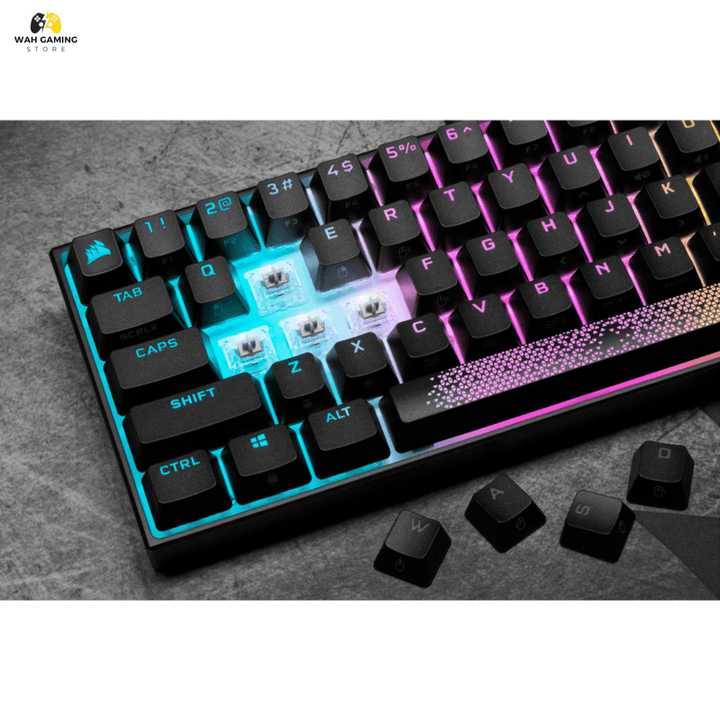 Corsair K65 RGB MINI 60% Mechanical Gaming Keyboard With CHERRY MX SPEED RGB Silver Mechanical Keyswitches Used Best Condition - Wah Gaming Store