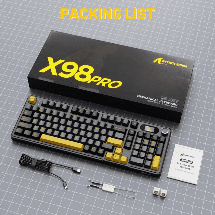 ATTACK SHARK X98PRO Wireless Gaming Keyboard - Wah Gaming Store