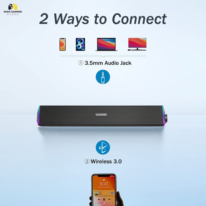 "Front view slim YSD E-3105 Bluetooth Soundbar Speaker"