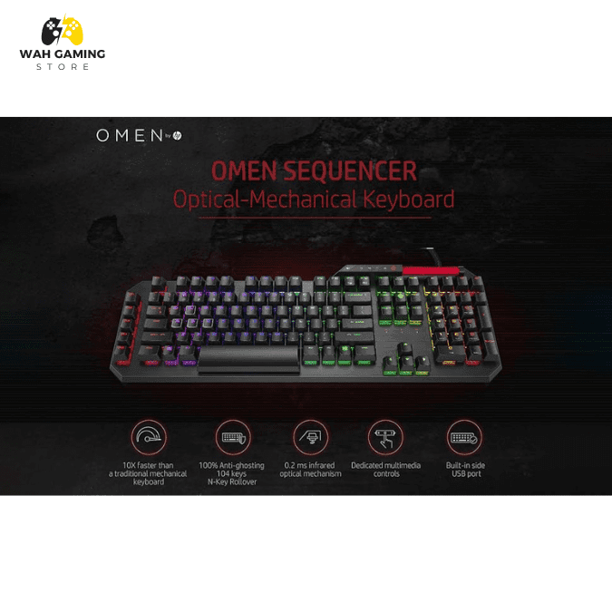 HP Omen Sequencer Optical Mechanical Keyboard - Wah Gaming Store