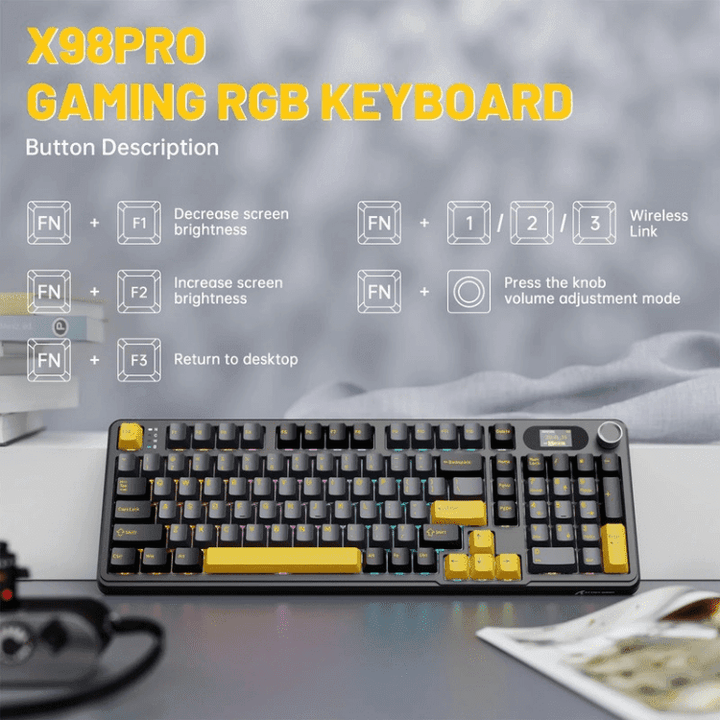 ATTACK SHARK X98PRO Wireless Gaming Keyboard - Wah Gaming Store
