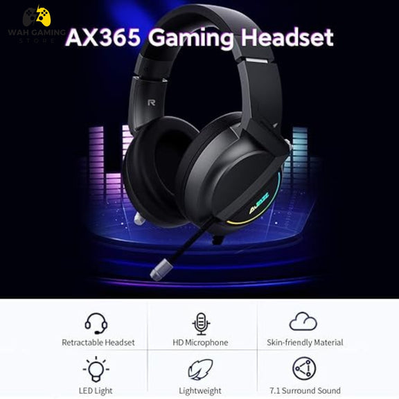 Ajazz AX365 7.1 Gaming Headset | Virtual Surround Sound Headset – Wah ...