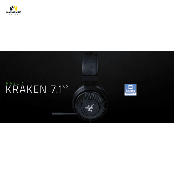 Razer Kraken 7.1 V2 7.1 Surround Sound Retractable Noise-Cancelling Mic Lightweight Aluminum Frame Gaming Headset Used Best Condition - Wah Gaming Store