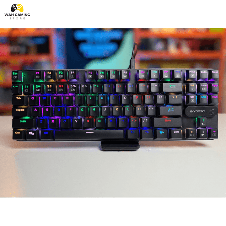E-YOOOSO Z-66 Gaming Keyboard - Blue Switches Mechanical Keyboard Deatachble Wire - Wah Gaming Store